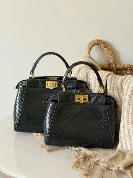 Fendi Peekaboo Mini Python Bags