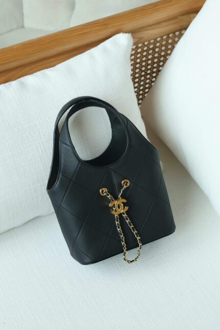 Chanel CC Quilted Shopping Bucket Bag