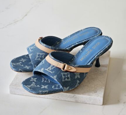 Louis Vuitton Denim Monogram Neo Revival Mules