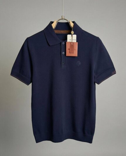 Loro Piana Knitted Silk and Cashmere Polo Shirt