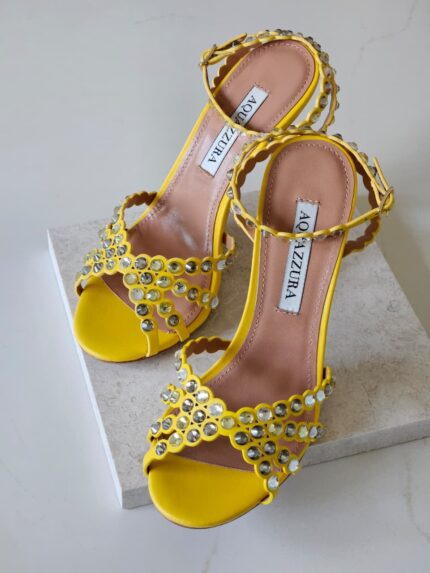 Aquazzura Tequila Crystal-Embellished Sandals