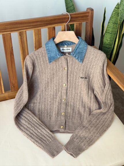 Miu Miu Cable-Knit Cardigan