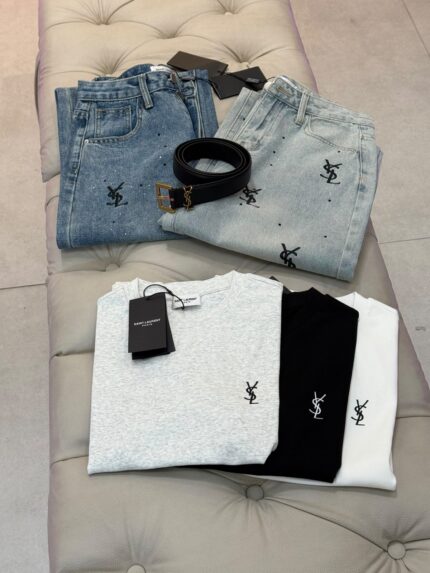 YSL Cotton Logo T-shirts