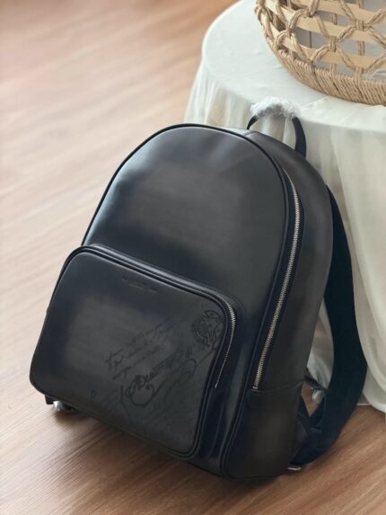 Berluti Scritto Patina Leather Backpacks