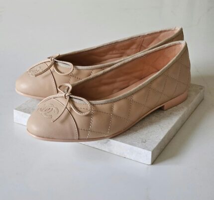 Chanel Quilted Bow Ballet Flats
