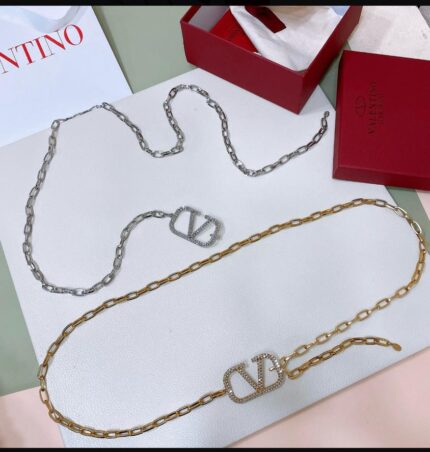Valentino VLogo Signature Crystal Chain Belts